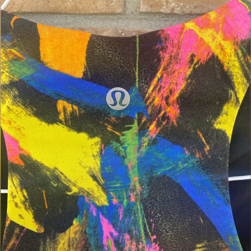 Lululemon Wunder Train Long Line Racerback Tank Top Undertone Black Multi ~ 2 - Picture 6 of 11